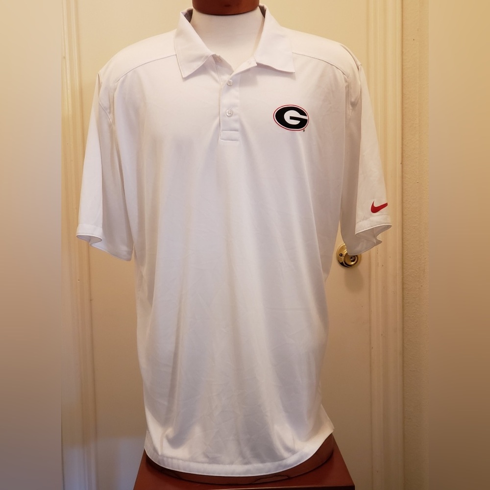 Dry Fit Nike Georgia Bulldogs Button Up Mens Polo